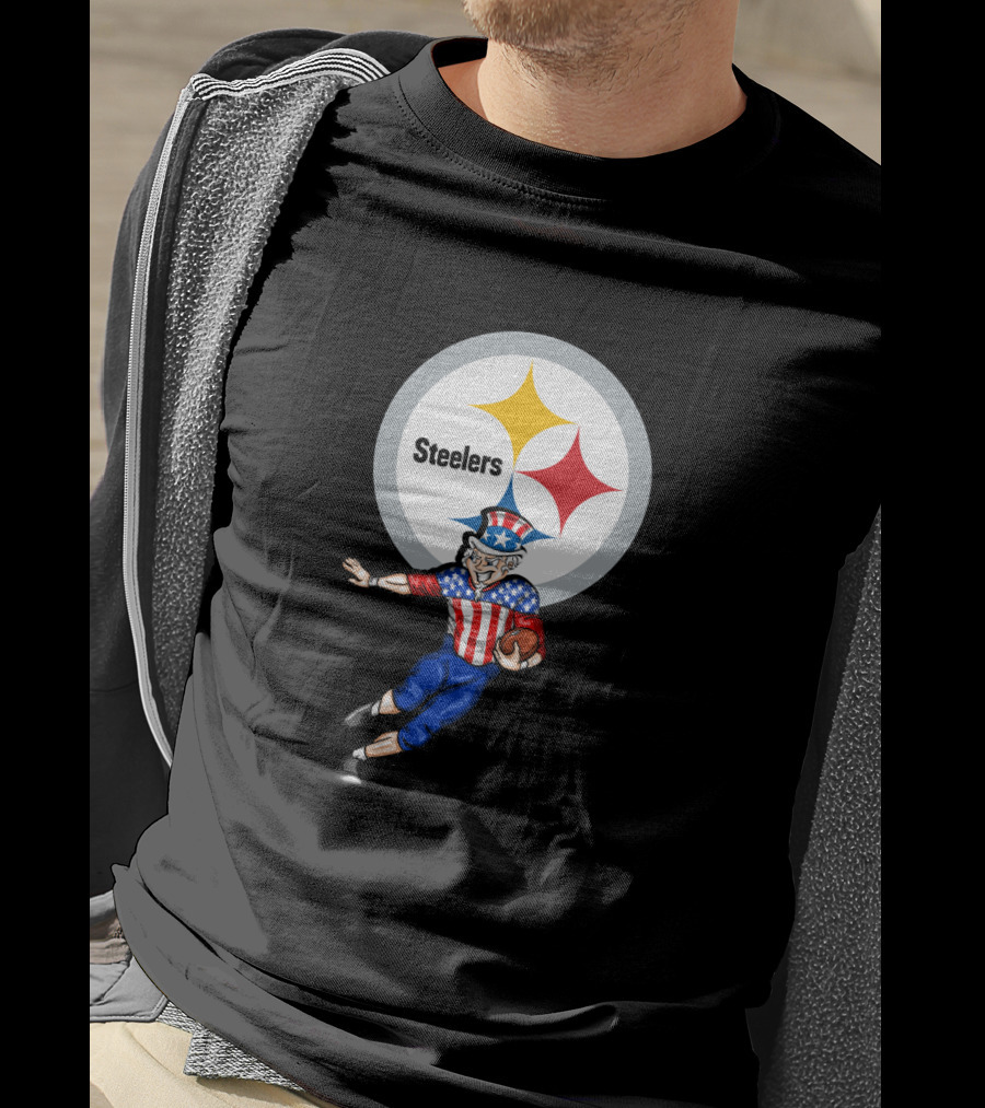 Pittsburgh Steelers Uncle Sam 4Th July Football Stars And Stripes T-Shirt