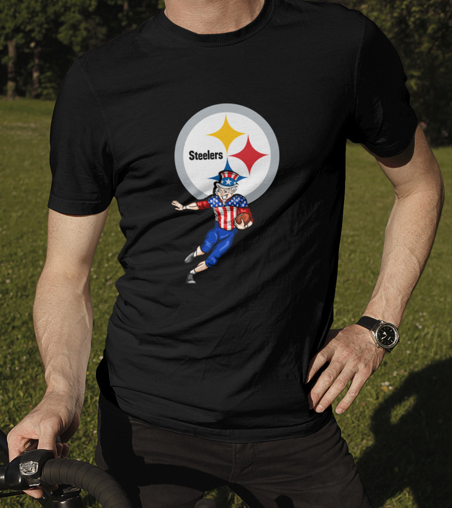 Pittsburgh Steelers Uncle Sam 4Th July Football Stars And Stripes T-Shirt