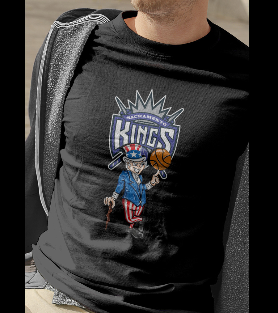Sacramento Kings Uncle Sam Basketball 4Th Of July T-Shirt