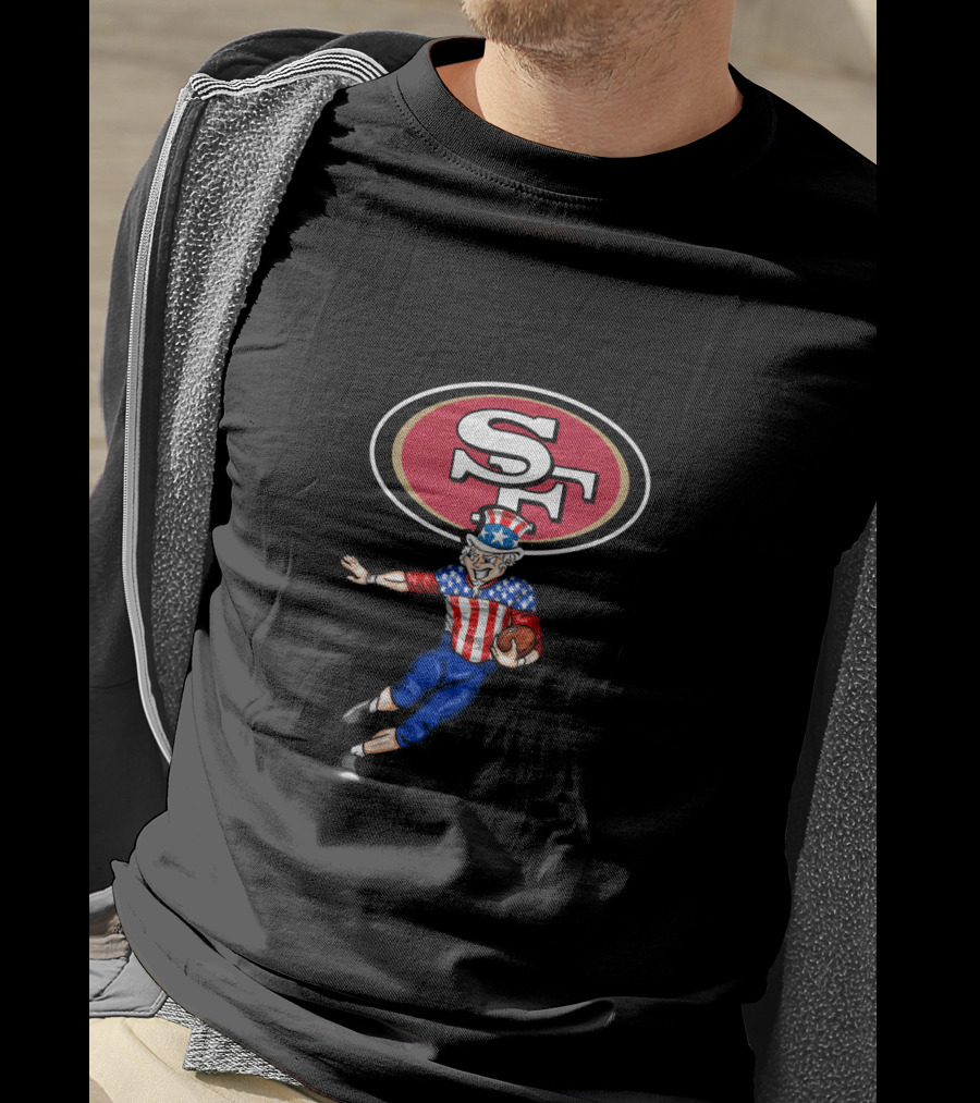 San Francisco 49ers Uncle Sam 4Th July Football Celebration T-Shirt