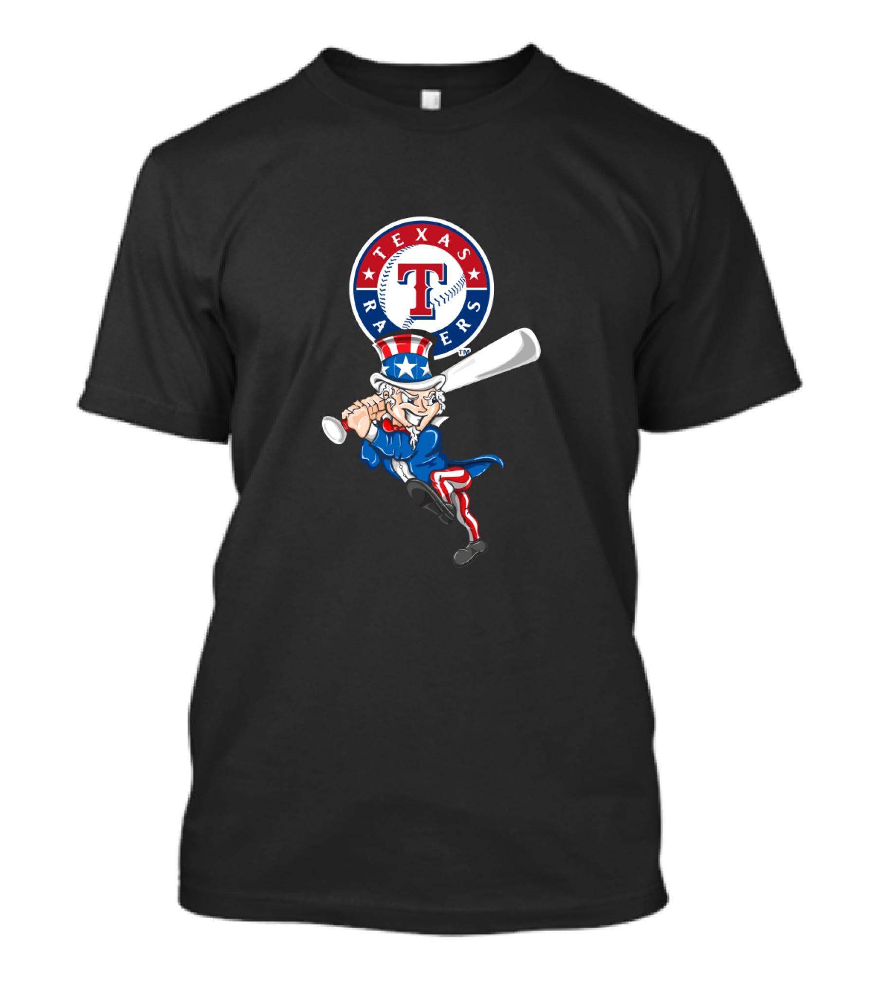 Texas Rangers Uncle Sam Baseball 4Th July Celebration Sports T-Shirt