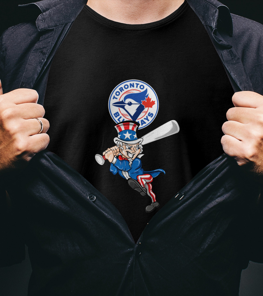 Toronto Blue Jays Uncle Sam Baseball 4Th July Patriotic Swing T-Shirt