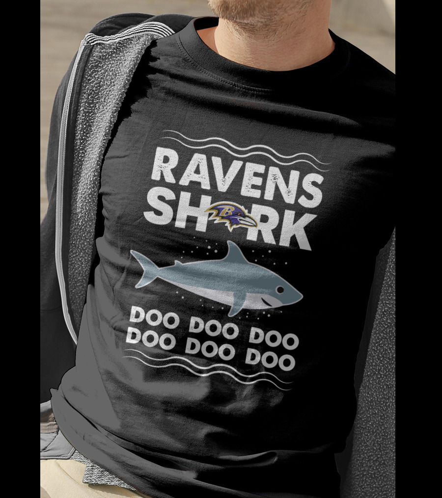 Ravens Shark Doo Doo Doo Football Team Anthem T-Shirt
