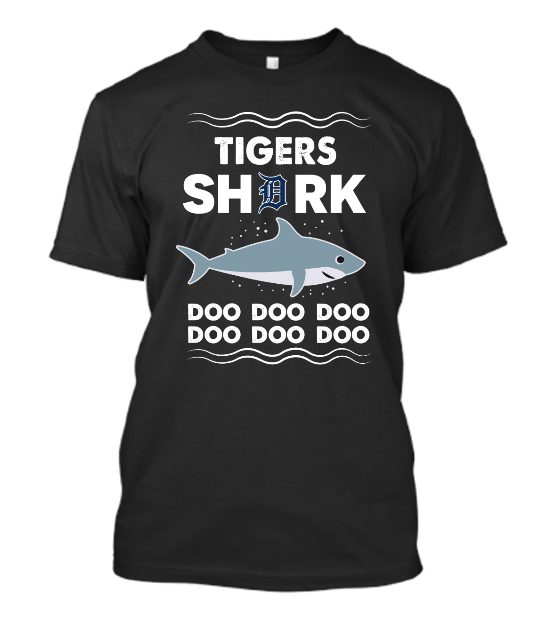 Tigers Shark Doo Doo Doo Detroit Baseball Theme T-Shirt