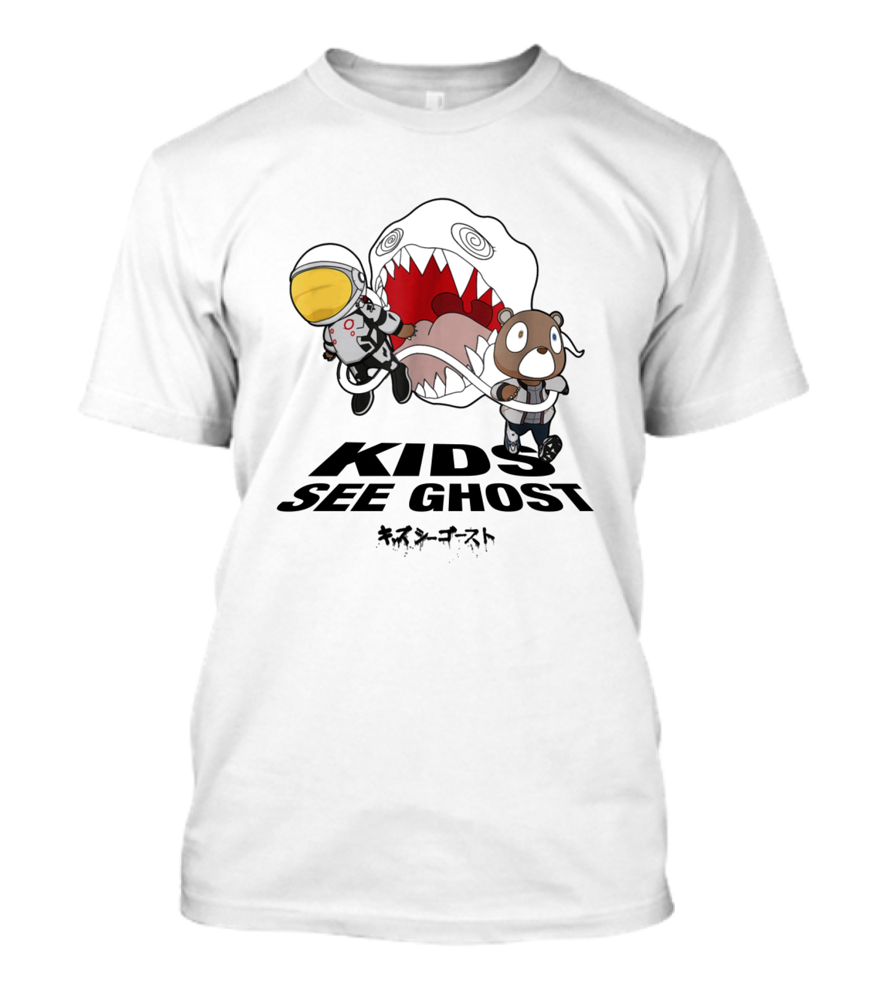 Kids See Ghost Astronaut And Bear With Monster Mouth T-Shirt