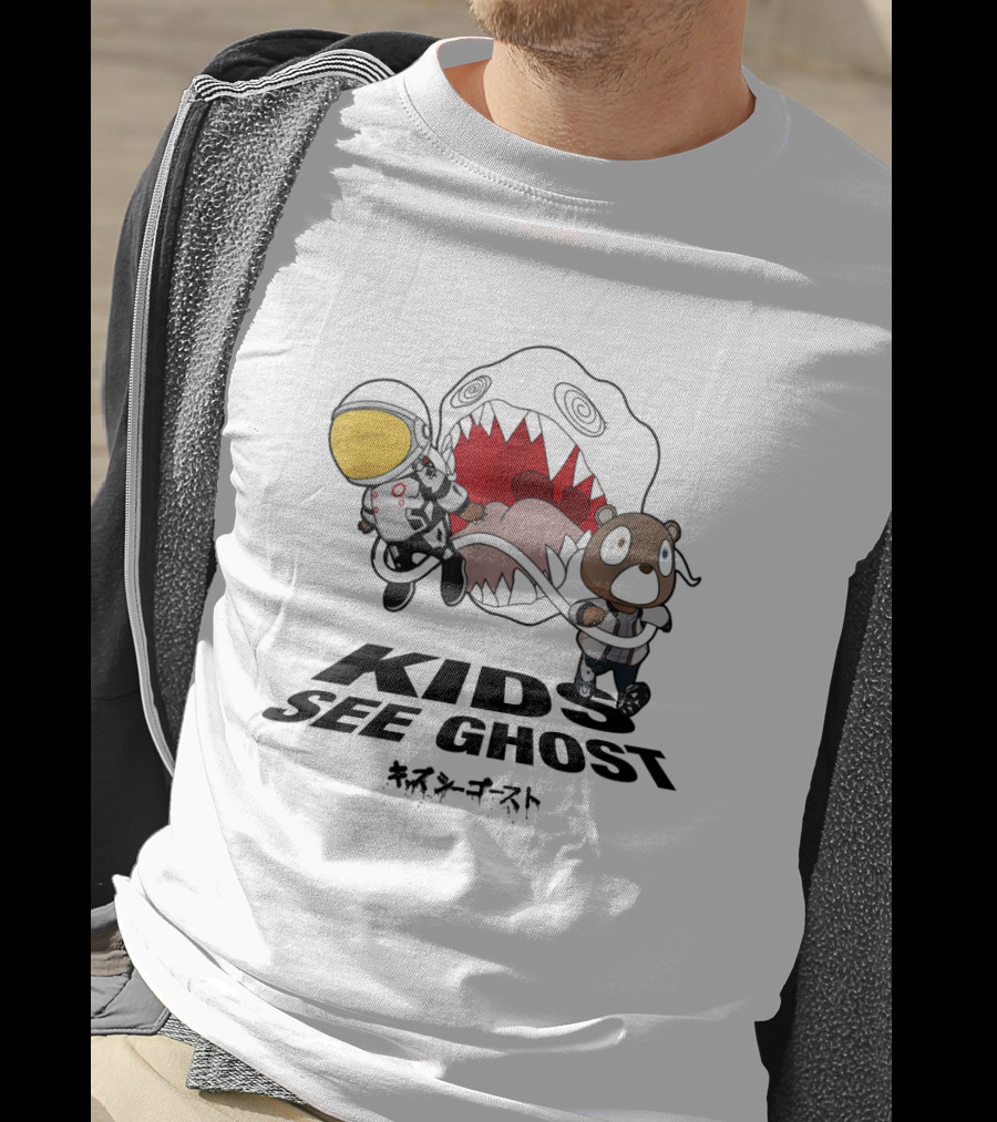 Kids See Ghost Astronaut And Bear With Monster Mouth T-Shirt