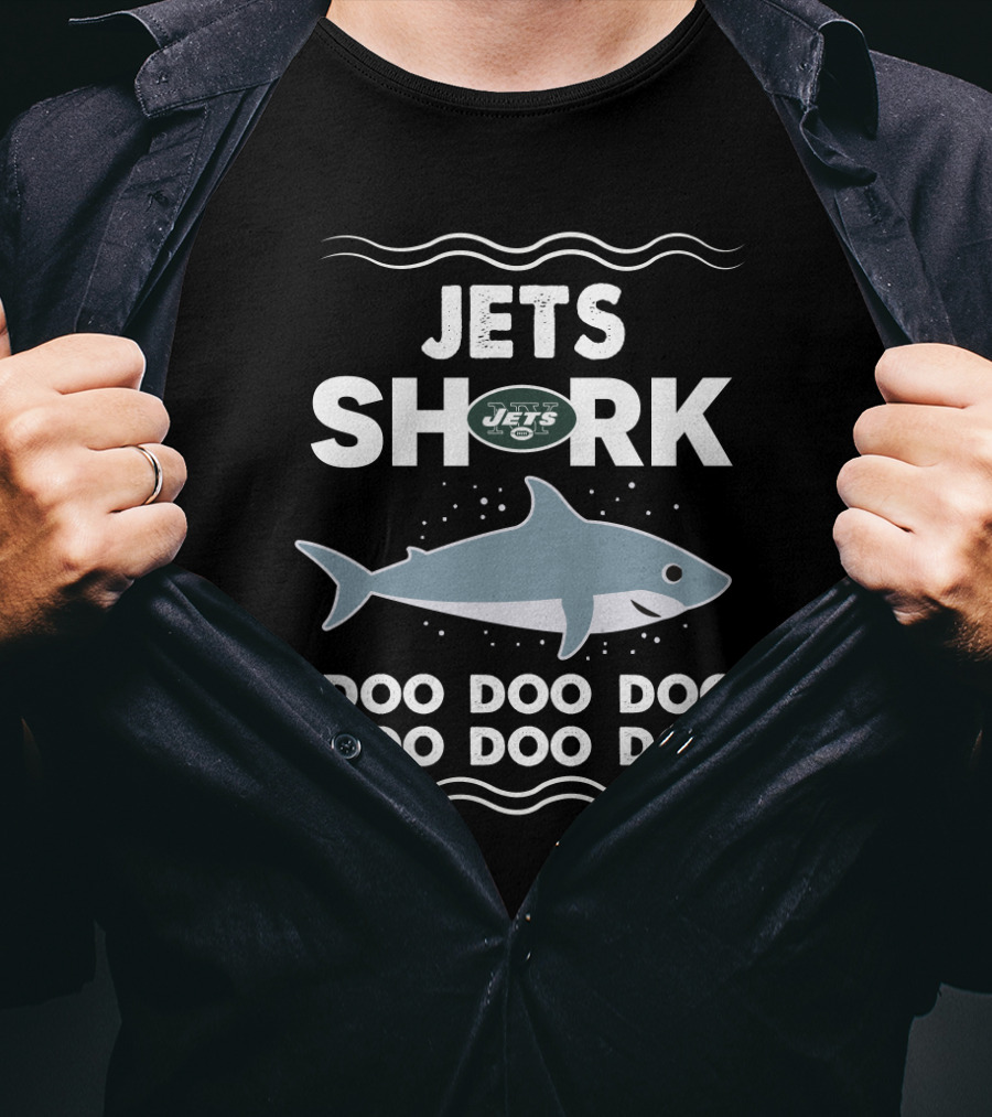 New York Jets Shark Doo Doo Doo Doo Football T-Shirt