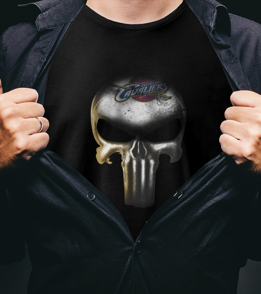 Cleveland Cavaliers Fans Punisher Skull T-Shirt
