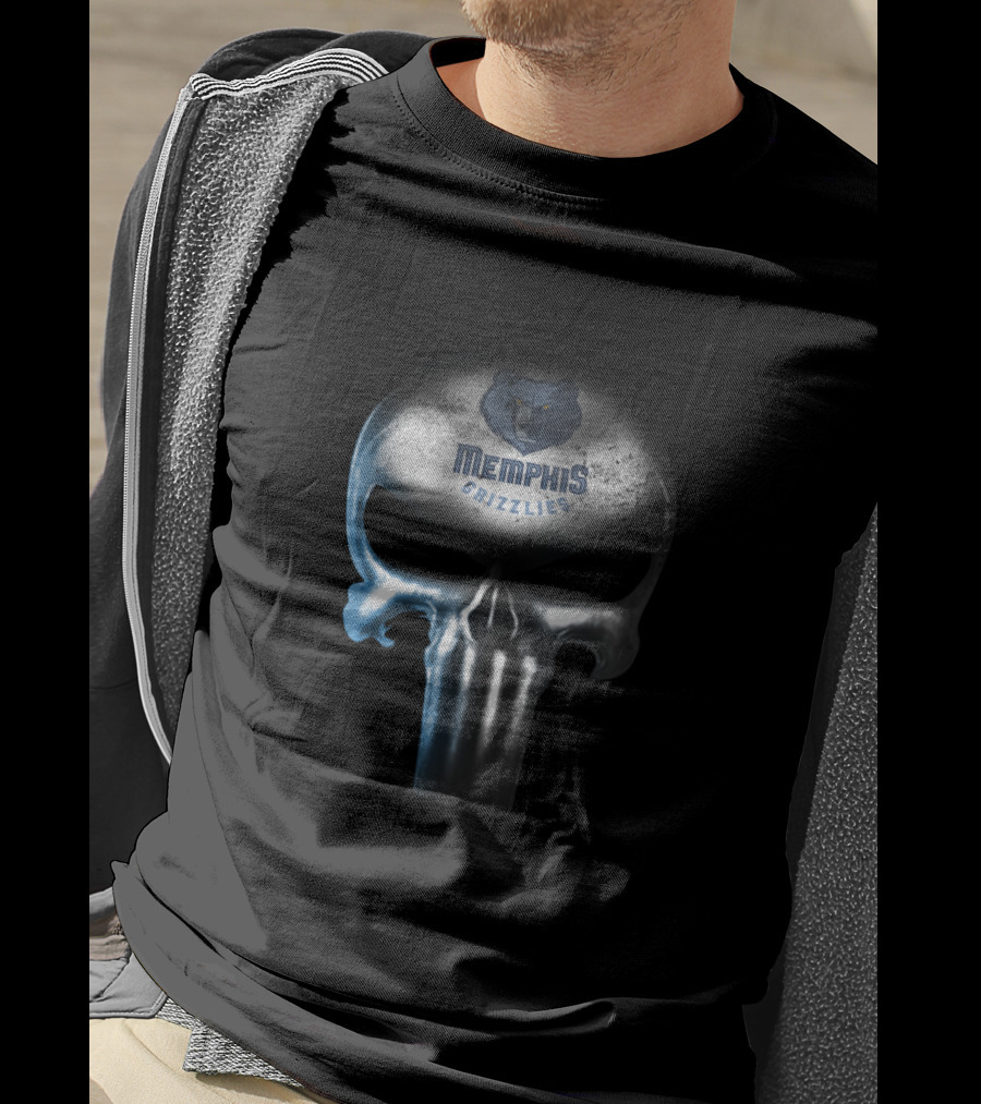 Memphis Grizzlies Punisher Skull Fandom T-Shirt