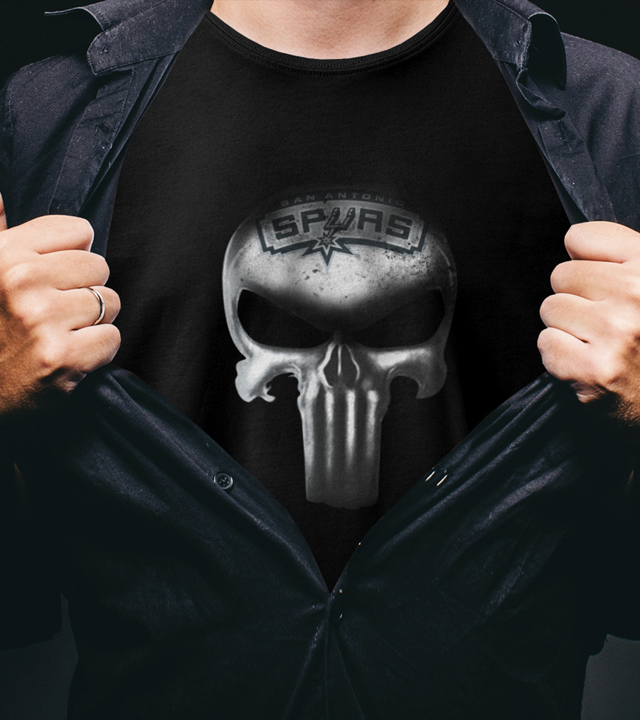 San Antonio Spurs The Punisher Skull Logo Fandom Essentials T-Shirt