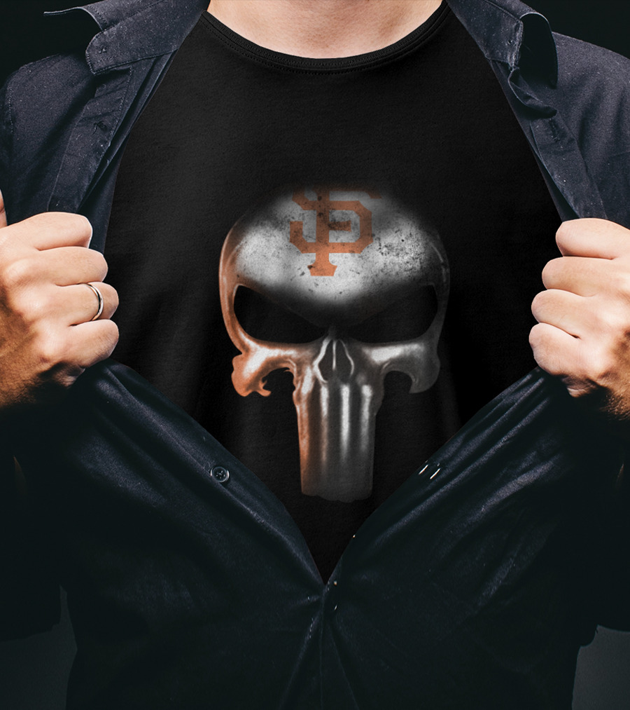 San Francisco Giants Fans The Punisher Skull MLB T-Shirt