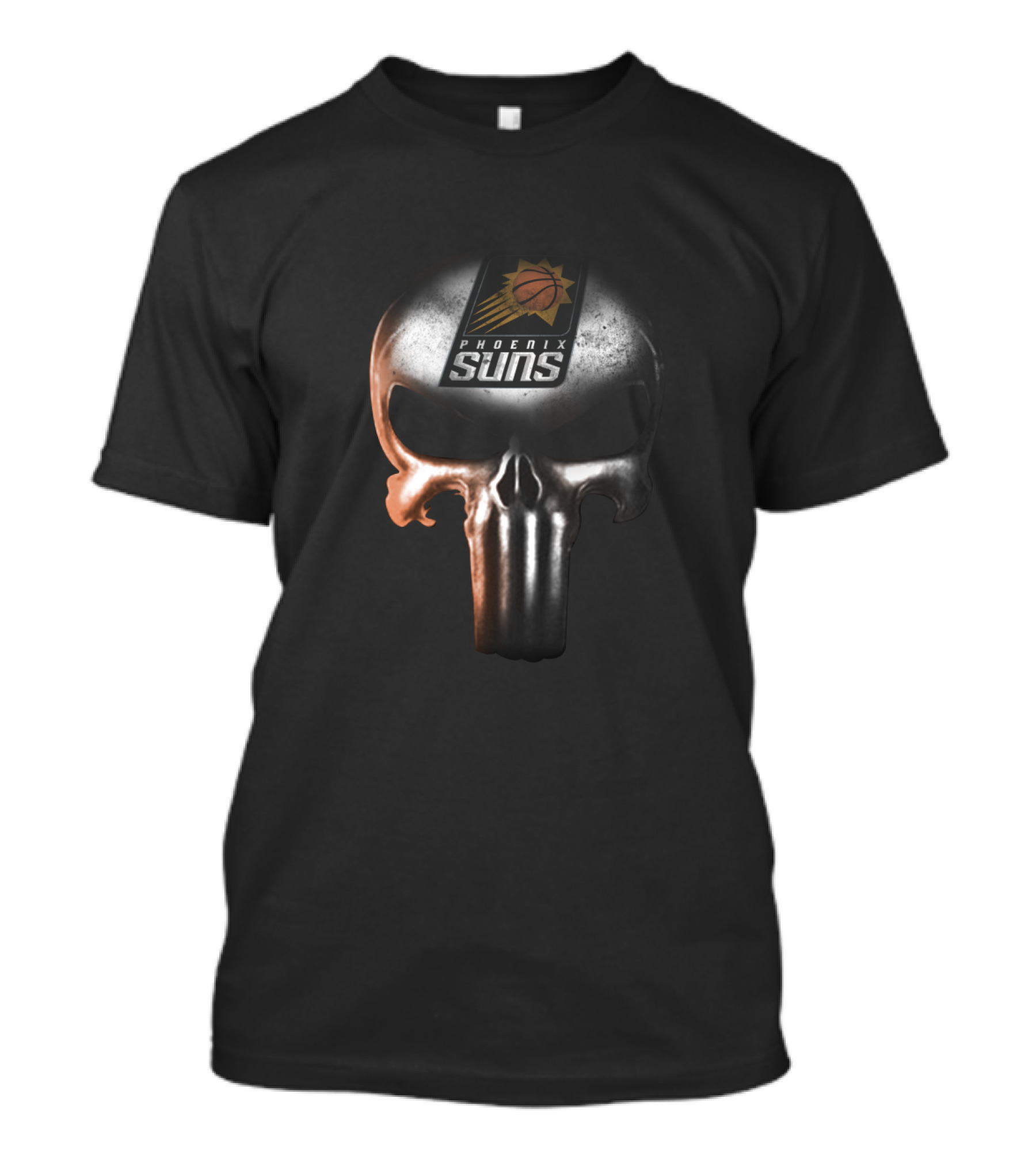 Phoenix Suns Fans Punisher Skull Logo Combination T-Shirt