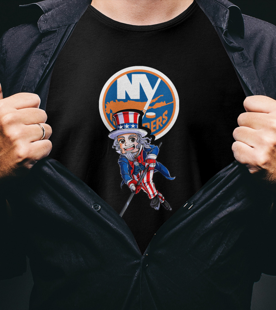 Ny Islanders Uncle Sam Hockey 4Th July T-Shirt