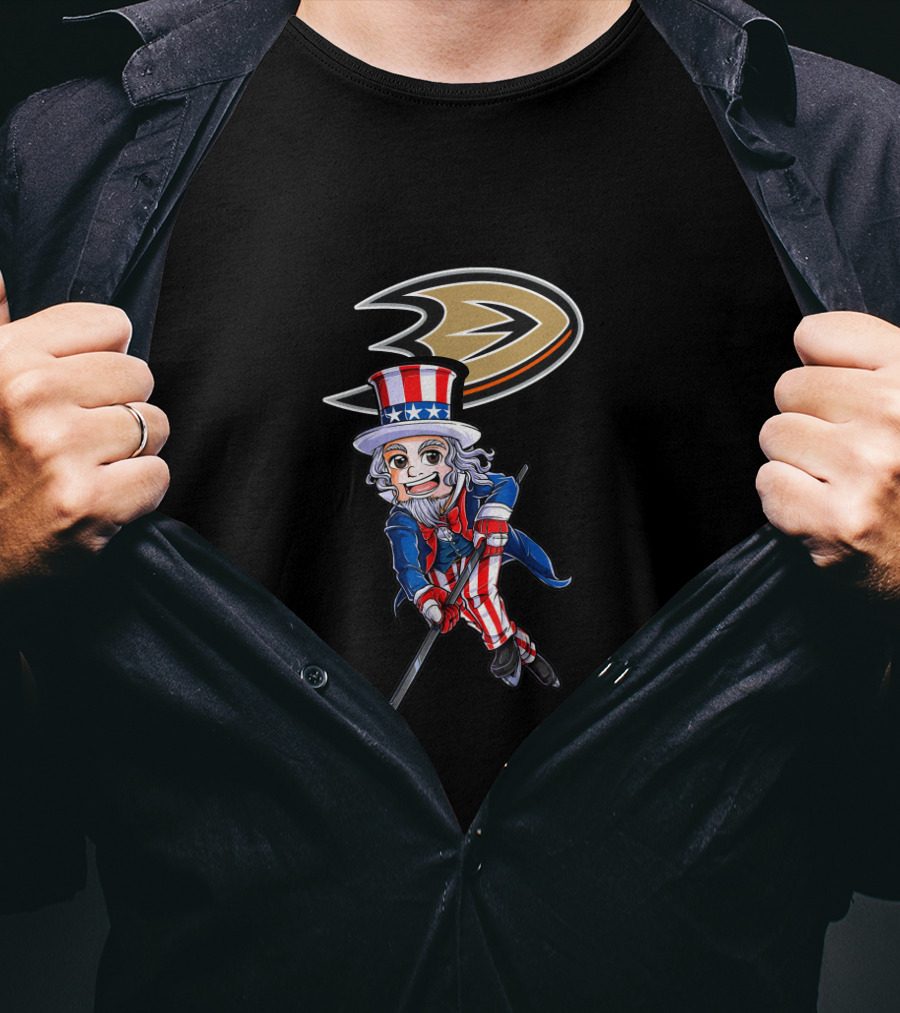 Uncle Sam Hockey Anaheim Ducks 4Th Of July Fan Gear T-Shirt