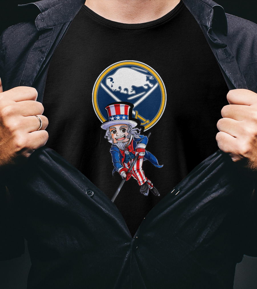 Uncle Sam Buffalo Sabres Hockey 4Th Of July T-Shirt