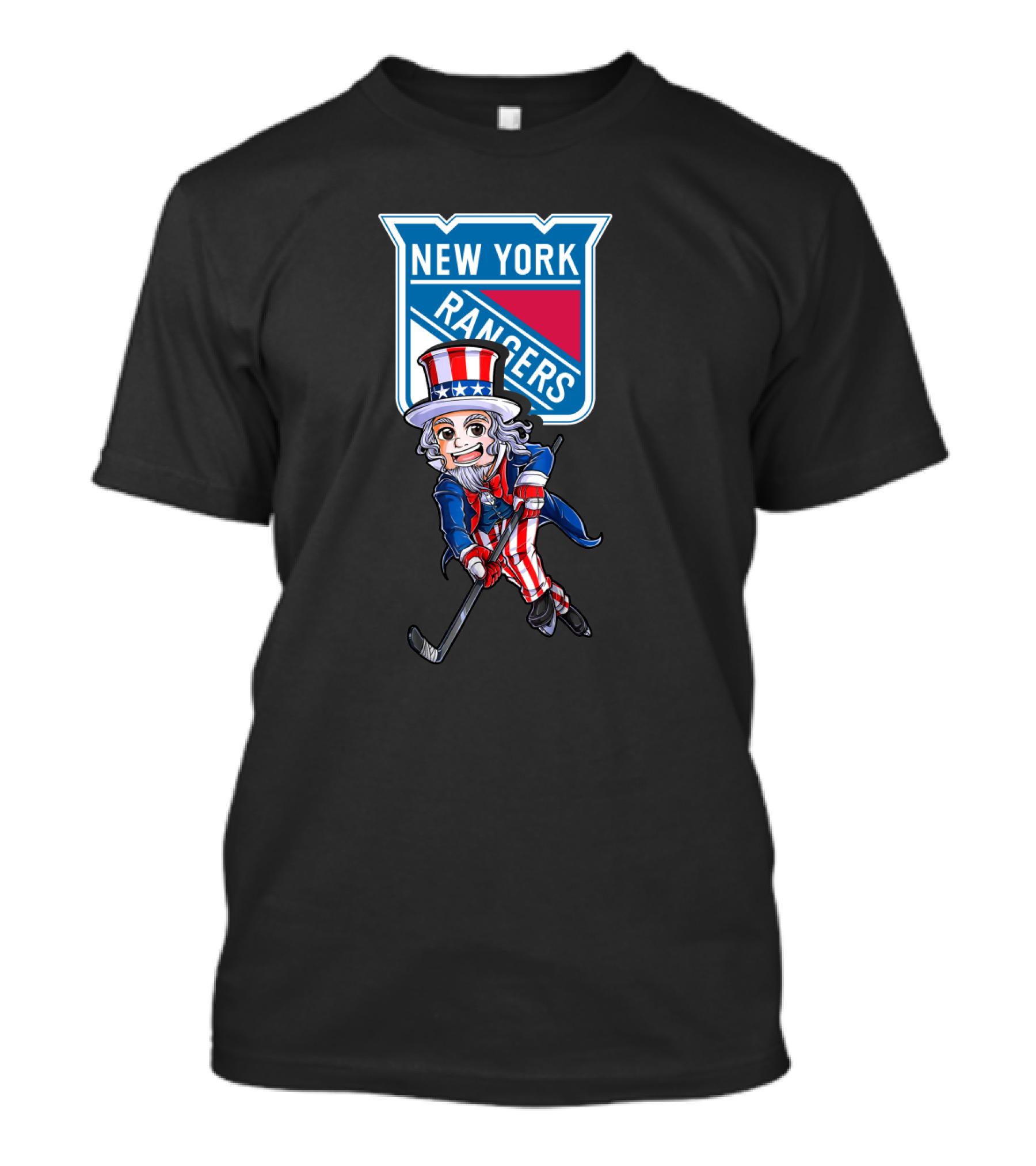 Uncle Sam New York Rangers Hockey 4Th Of July Celebration T-Shirt