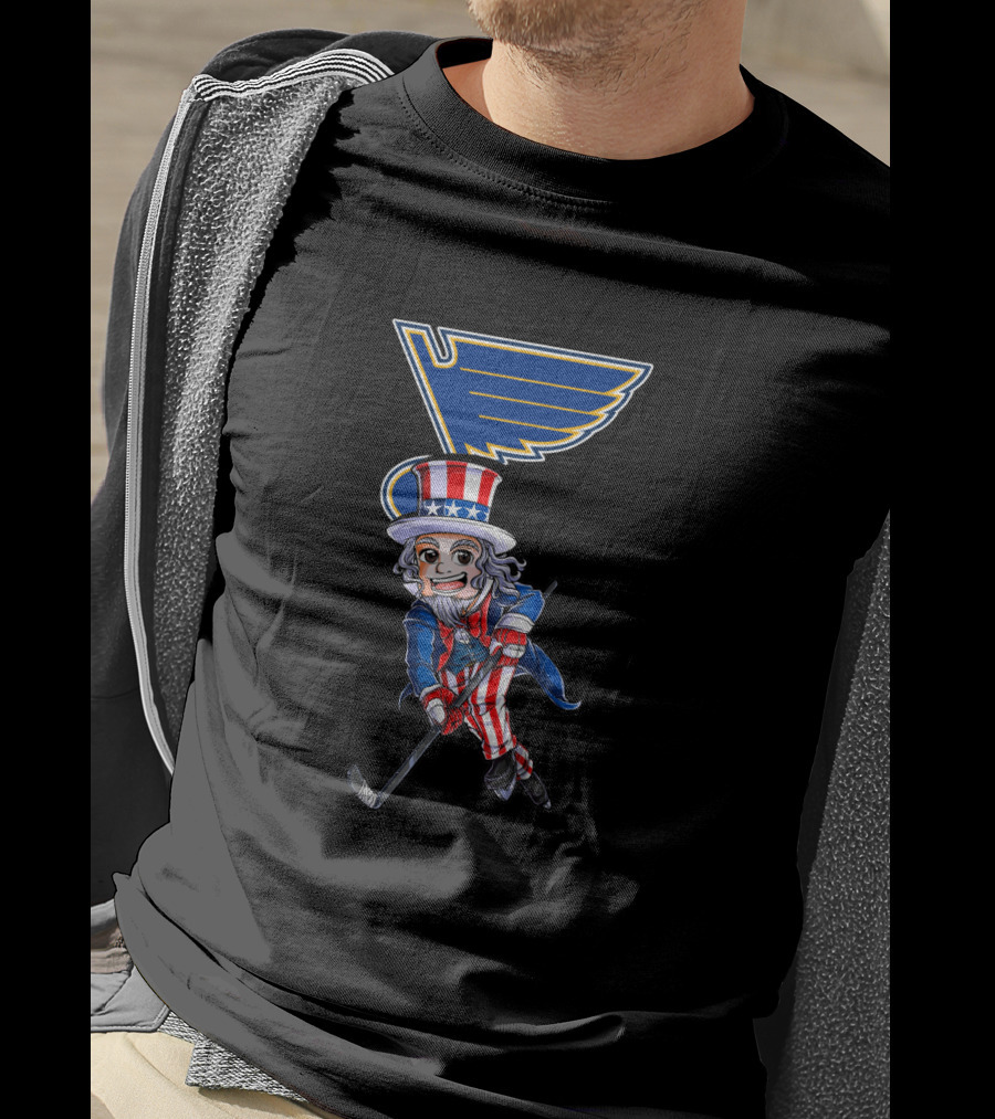 St. Louis Blues Uncle Sam Hockey 4Th Of July T-Shirt