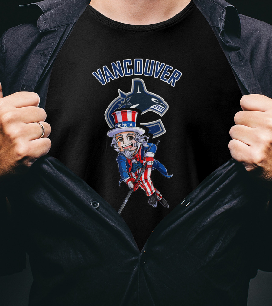 Vancouver Canucks Uncle Sam Hockey 4Th Of July T-Shirt