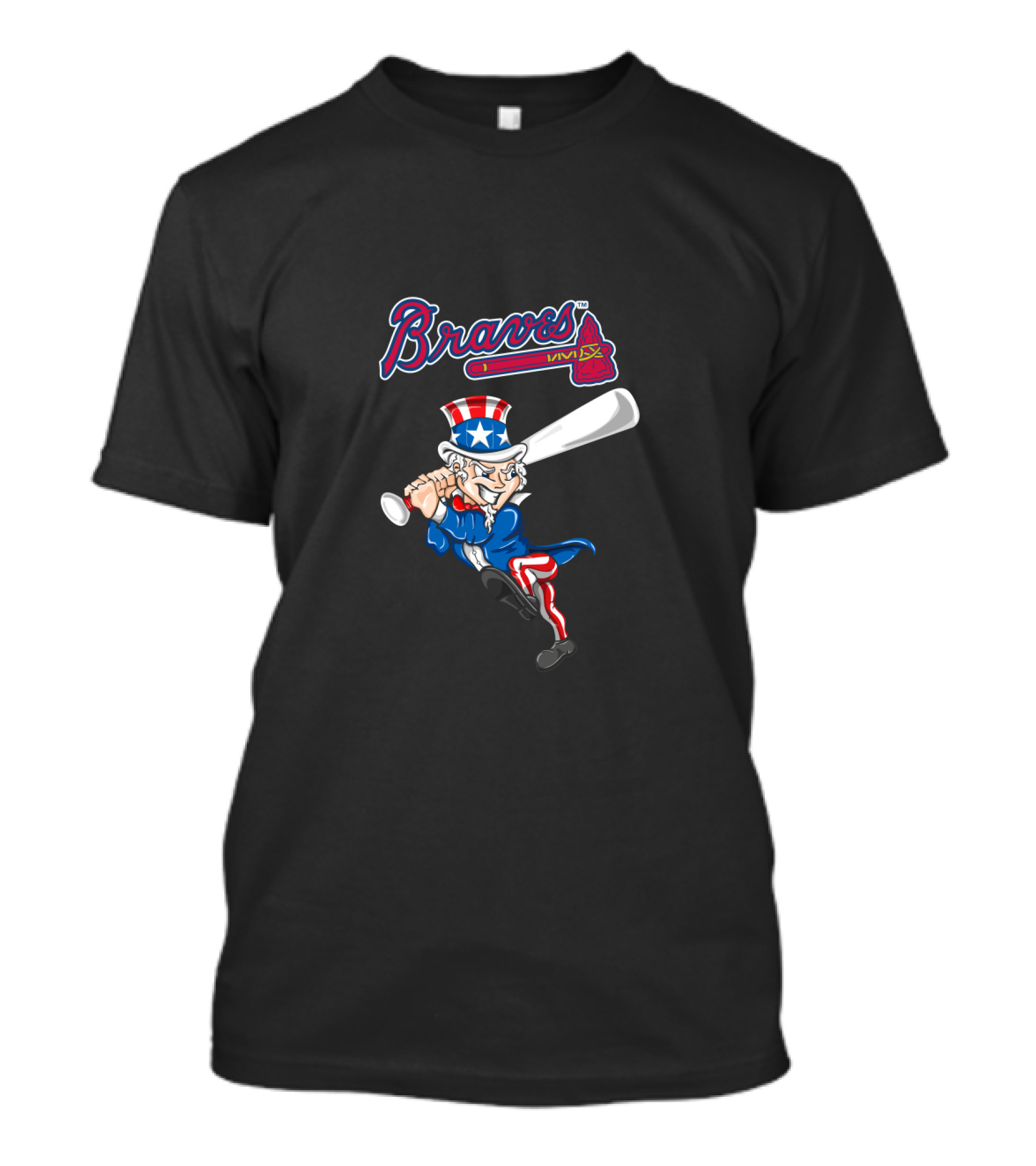 Braves Uncle Sam Patriotic 4Th Of July Baseball T-Shirt