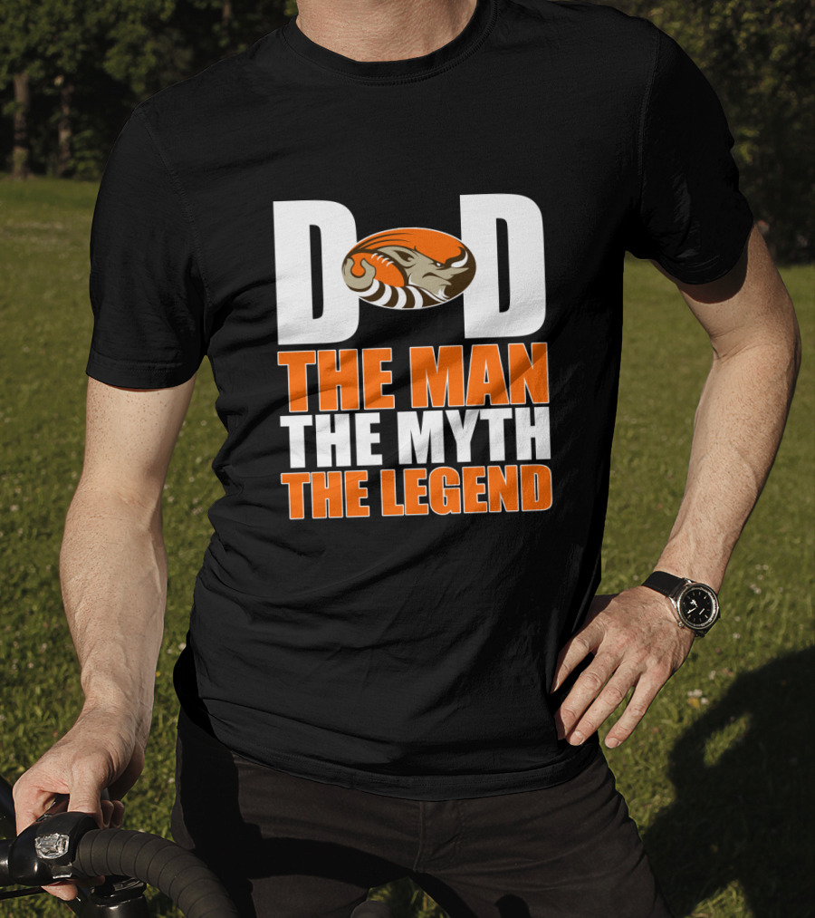Cleveland Browns Dad The Man The Myth The Legend Football Theme T-Shirt