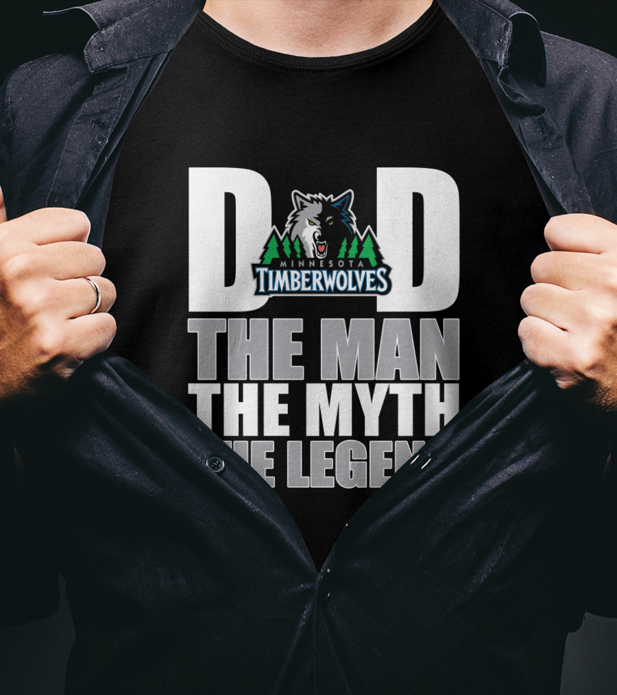 Minnesota Timberwolves Dad The Man The Myth The Legend T-Shirt