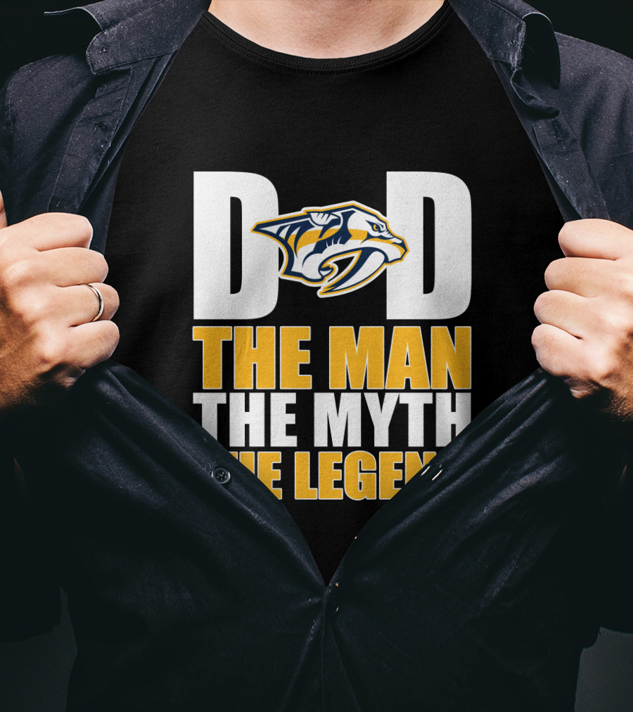 Dad Nashville Predators The Man The Myth The Legend T-Shirt