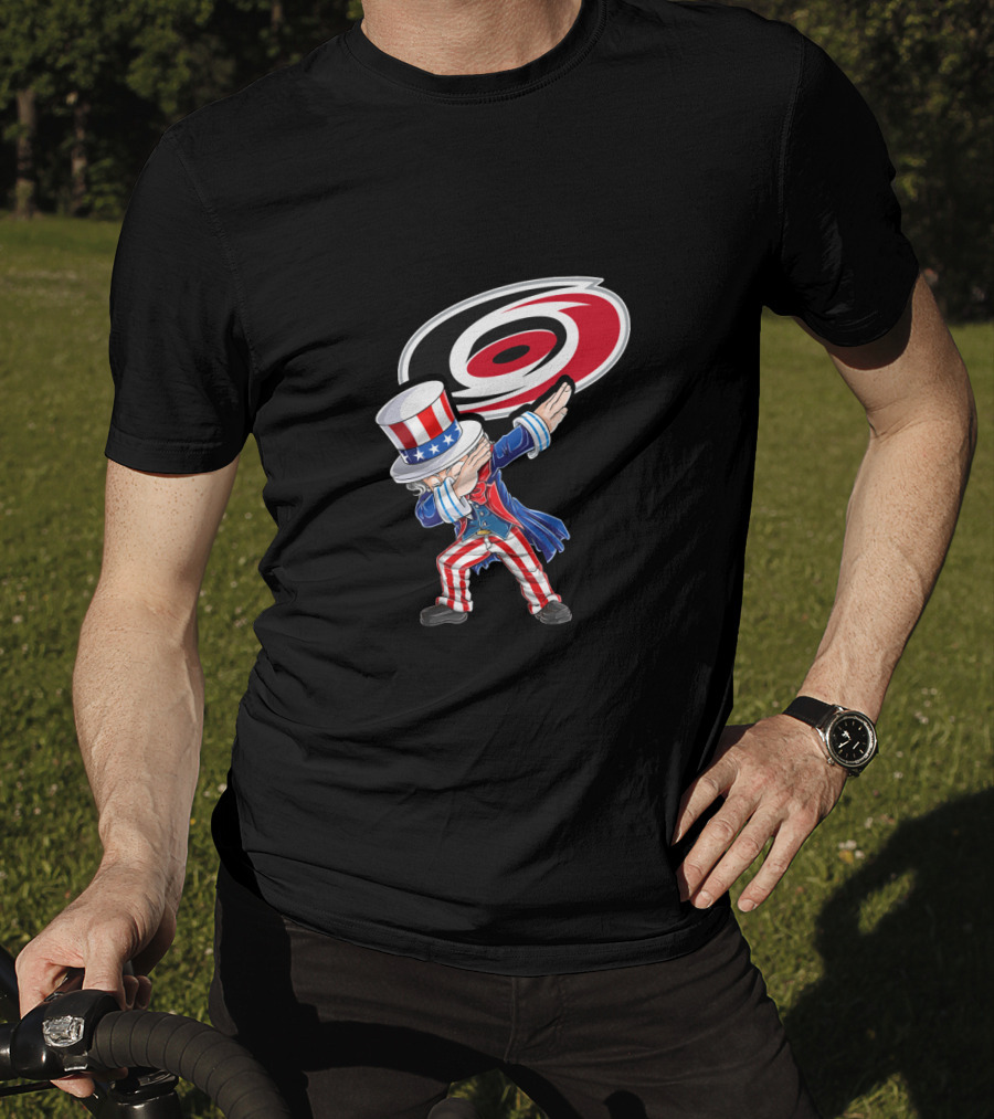 Uncle Sam Dabbing Carolina Hurricanes July 4Th Celebration T-Shirt