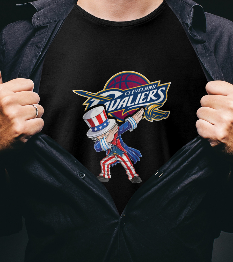 Cleveland Cavaliers Uncle Sam Dabbing 4Th July Basketball Celebration T-Shirt