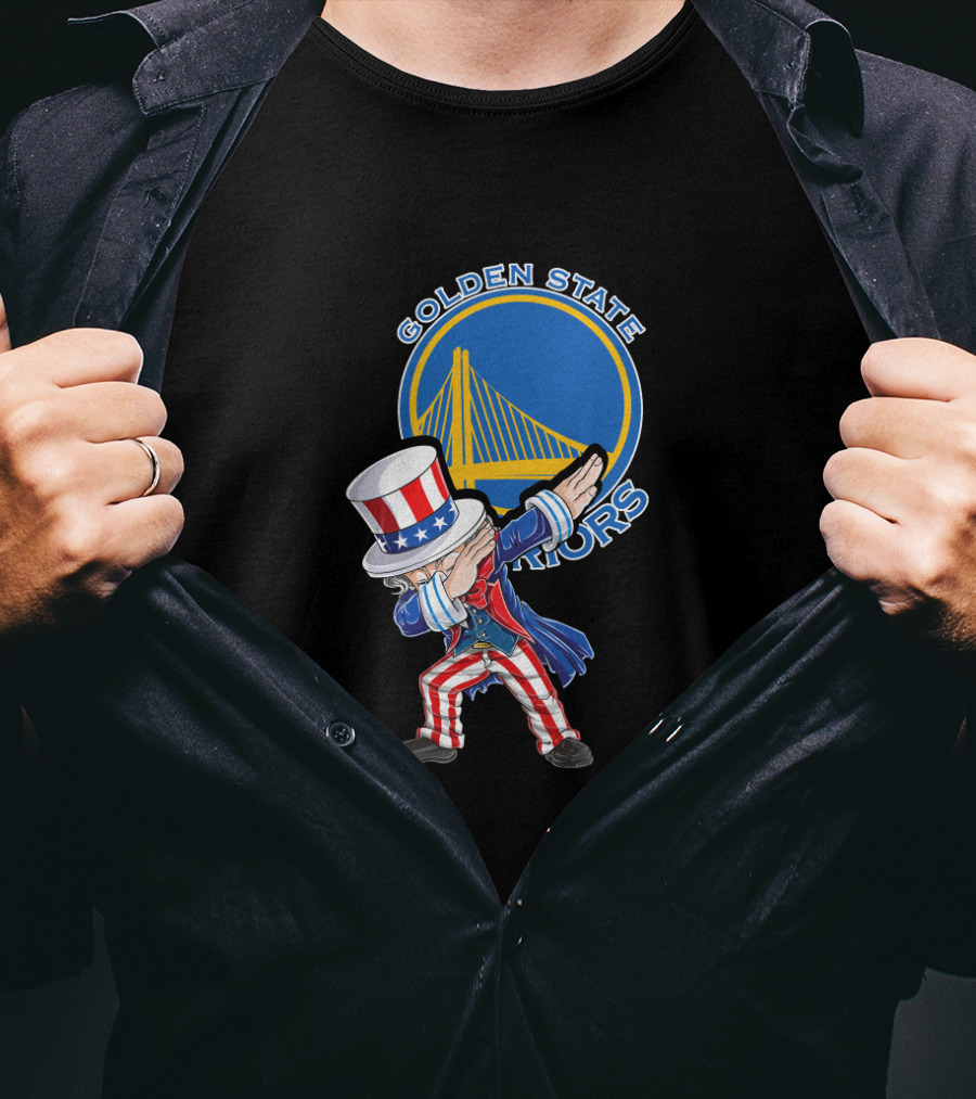 Golden State Warriors Uncle Sam Dabbing 4Th July Celebration T-Shirt