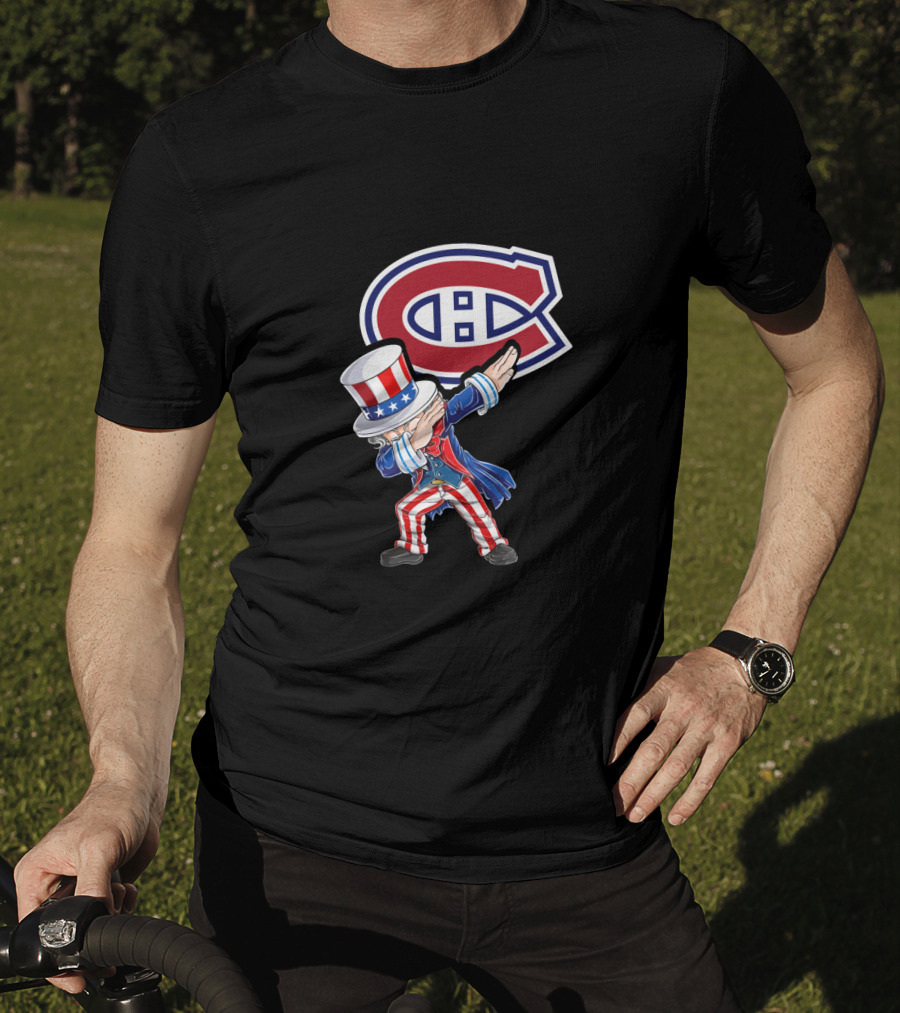 Uncle Sam Dabbing Montreal Canadiens 4Th Of July T-Shirt