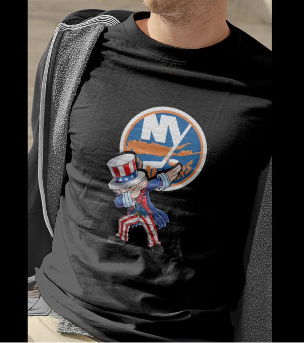 Uncle Sam Dabbing New York Islanders 4th July T-Shirt