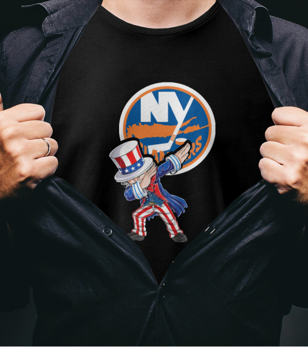 Uncle Sam Dabbing New York Islanders 4th July T-Shirt