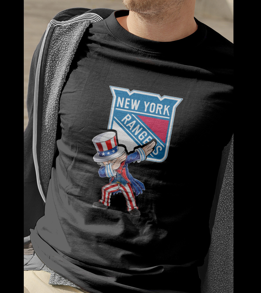 Uncle Sam Dabbing New York Rangers Fourth Of July Celebration T-Shirt