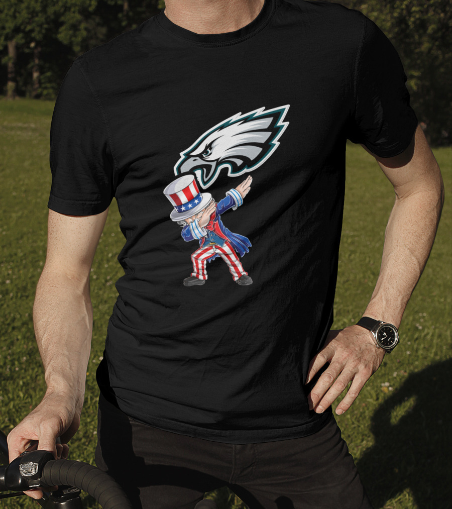 Philadelphia Eagles 4Th Of July Uncle Sam Dabbing T-Shirt