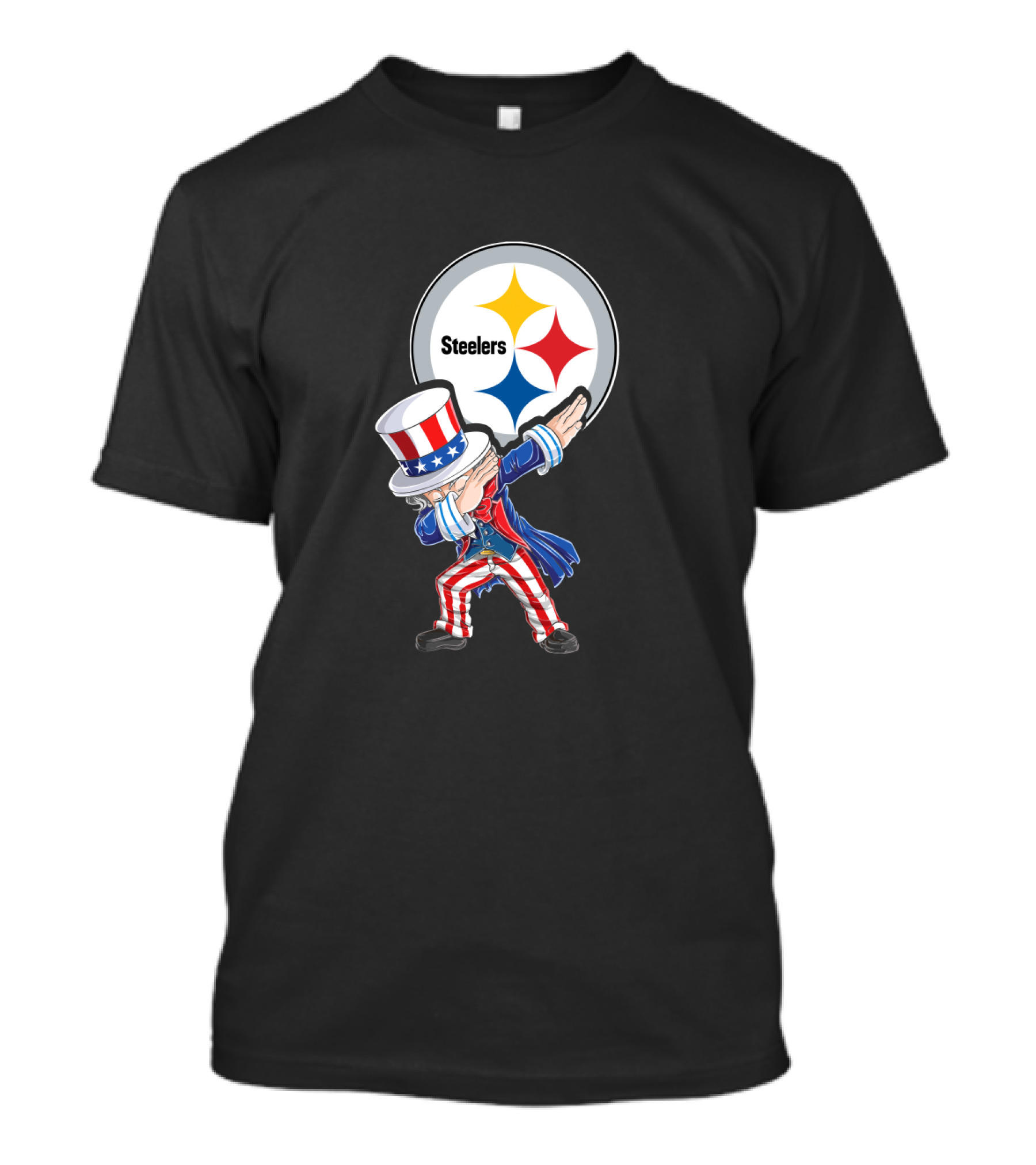 Uncle Sam Dabbing Steelers July 4Th Fan Gear T-Shirt