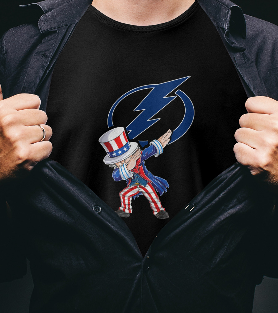 Uncle Sam Dabbing Tampa Bay Lightning For 4Th Of July T-Shirt