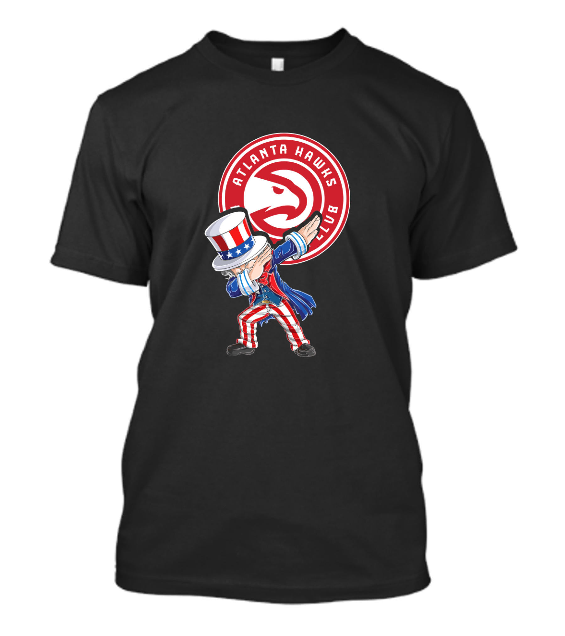 Atlanta Hawks Fans Patriotic Uncle Sam Dabbing 4Th July Celebration T-Shirt
