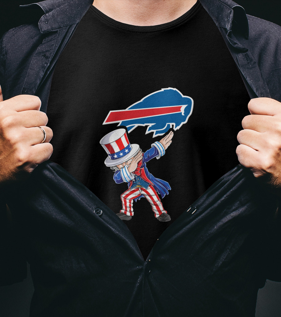Uncle Sam Dabbing With Buffalo Bills Celebrating 4Th Of July For Fans T-Shirt