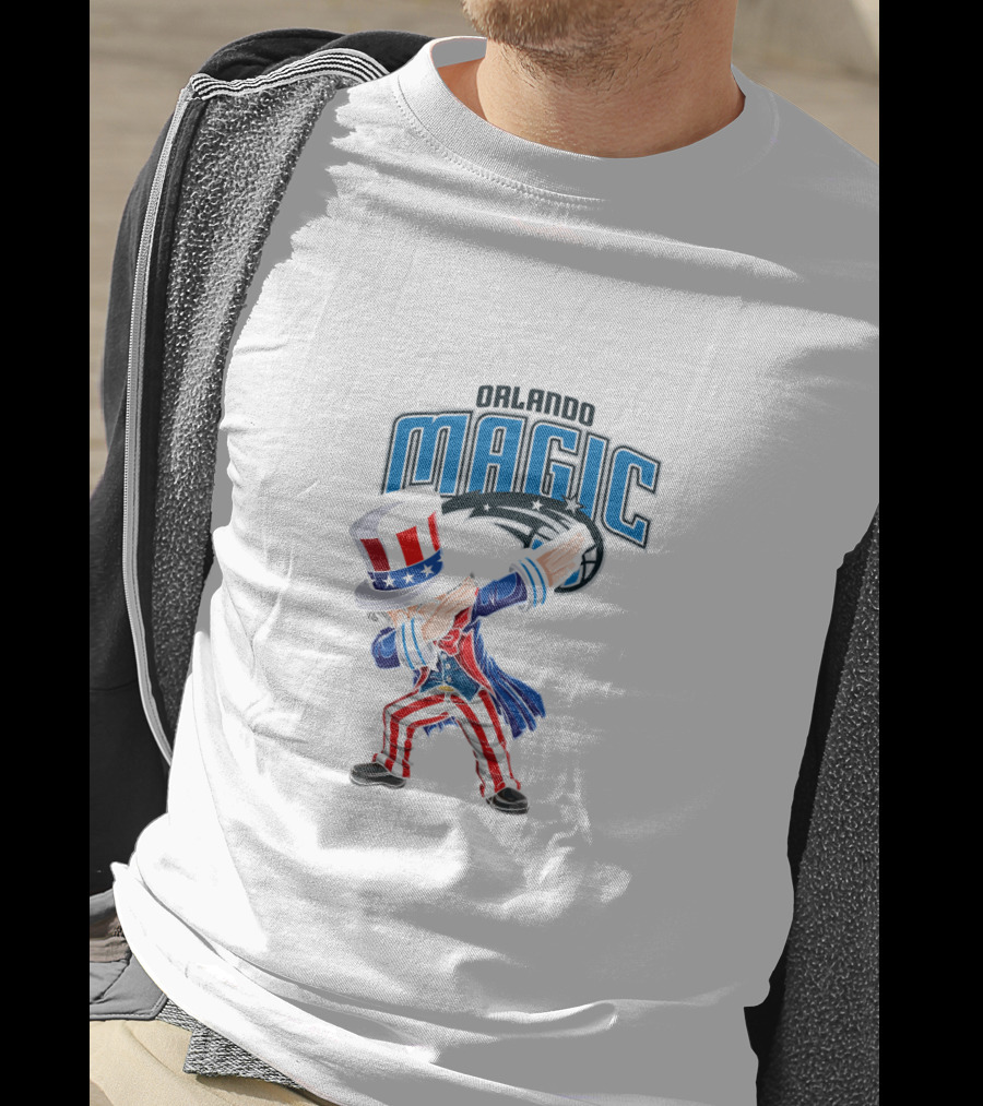 Orlando Magic Uncle Sam Dabbing 4Th July Celebration Fans T-Shirt