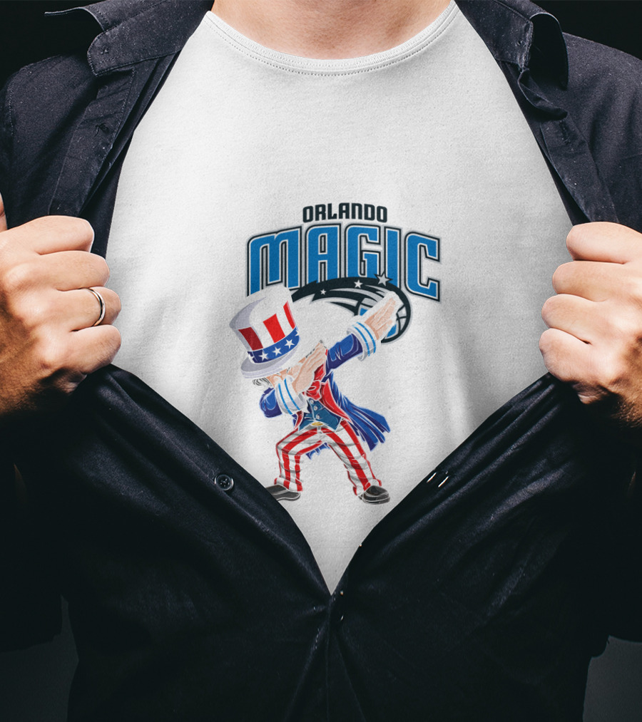 Orlando Magic Uncle Sam Dabbing 4Th July Celebration Fans T-Shirt
