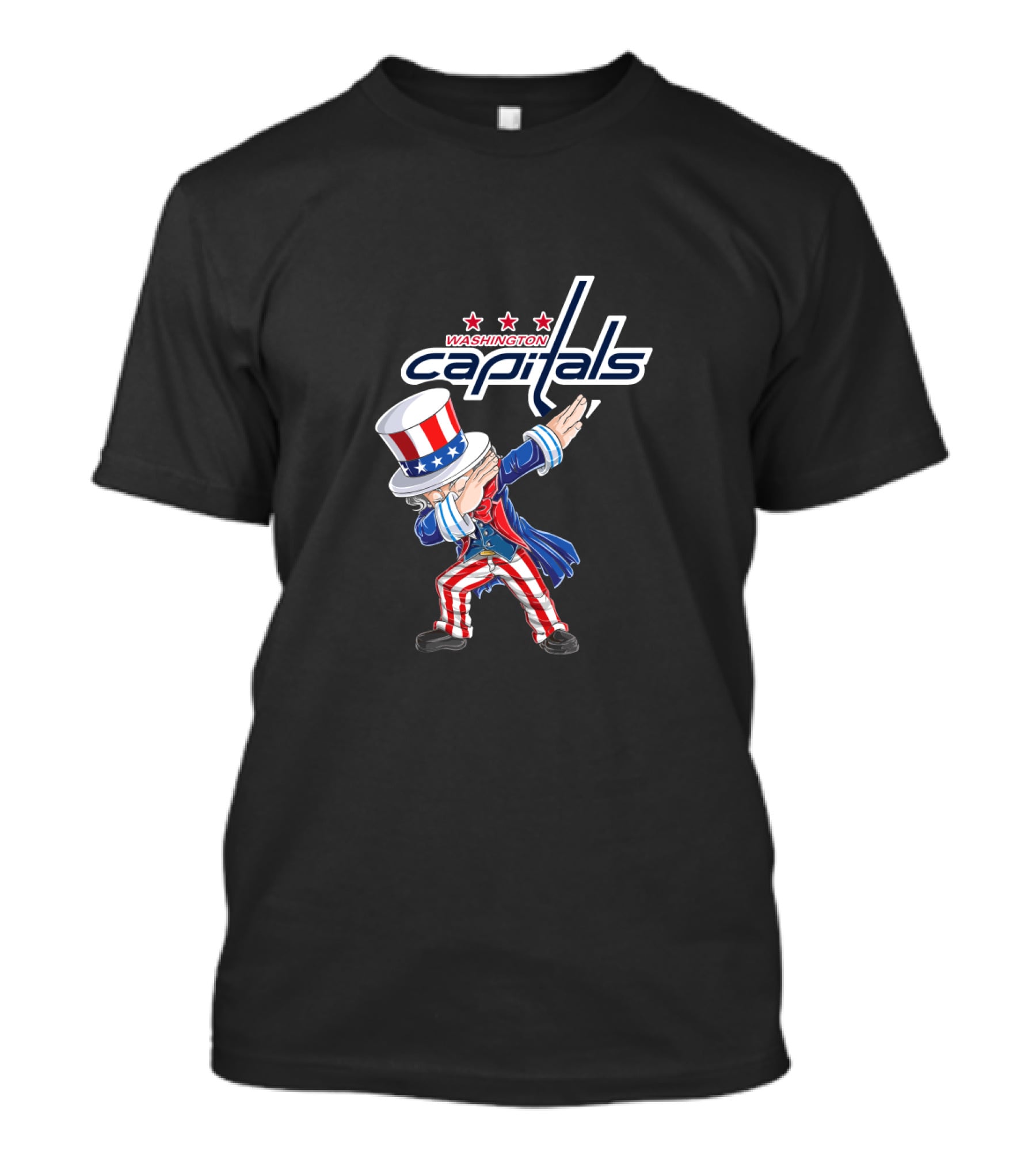 Uncle Sam Dabbing Washington Capitals 4Th July Celebration T-Shirt