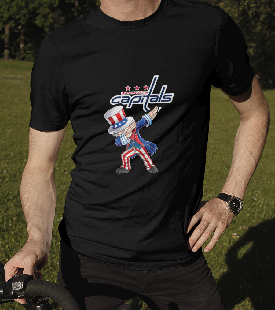 Uncle Sam Dabbing Washington Capitals 4Th July Celebration T-Shirt