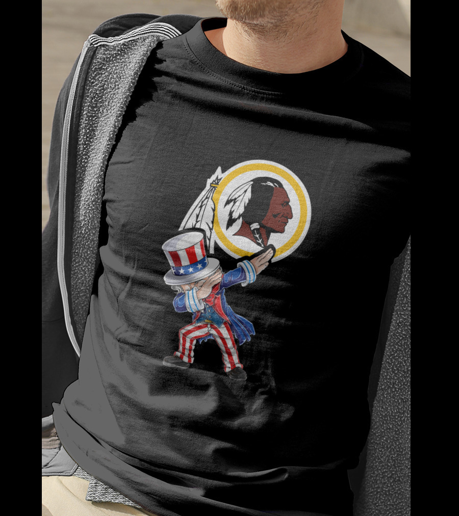 Uncle Sam Dabbing 4Th July Washington Redskins T-Shirt