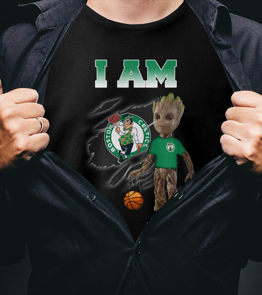 I Am Boston Celtics Groot Basketball Fan T-Shirt