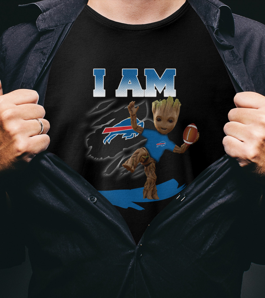 I Am Buffalo Bills Groot Football Fan T-Shirt