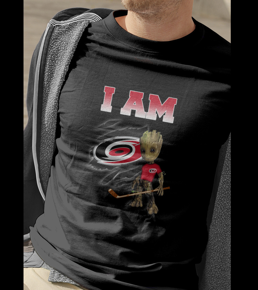 I Am Carolina-Hurricanes Groot Hockey Fan T-Shirt