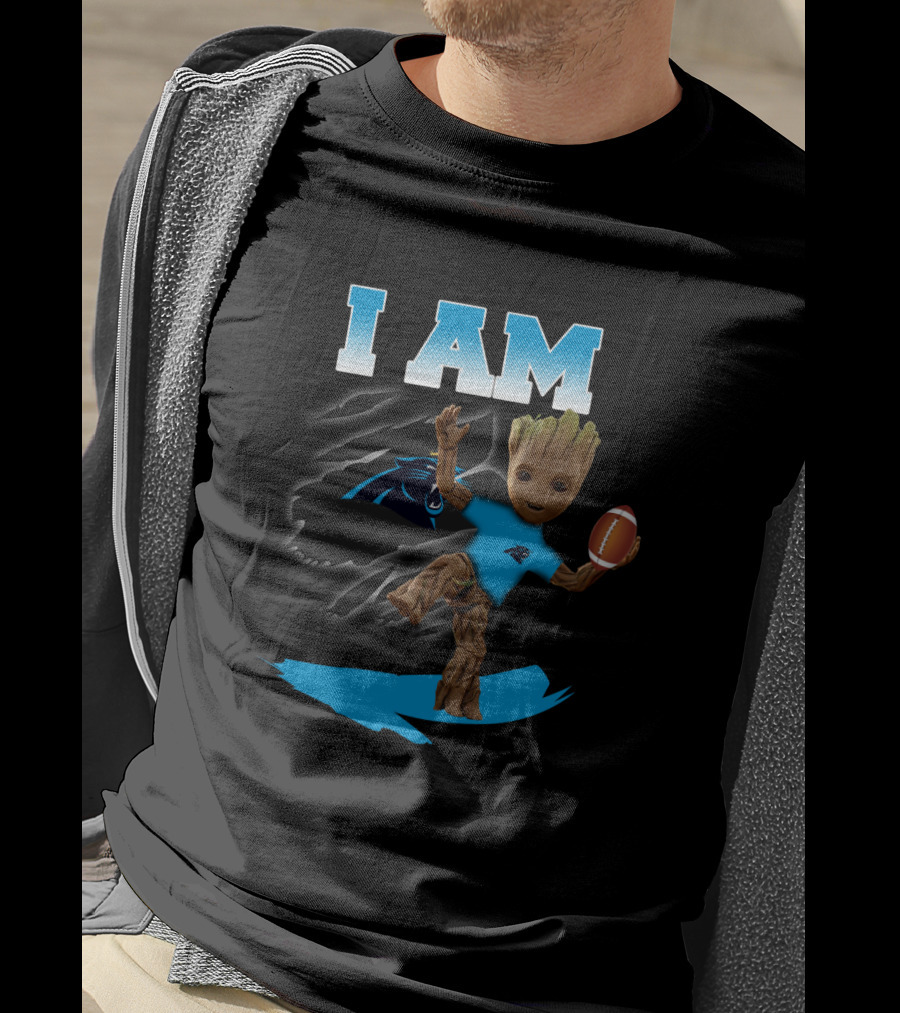 I Am Carolina Panthers Groot Football Fan T-Shirt
