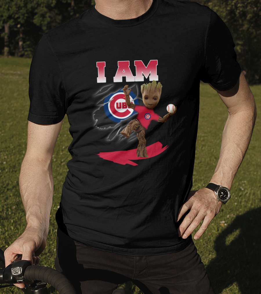 I Am Chicago Cubs Groot Baseball Fan T-Shirt