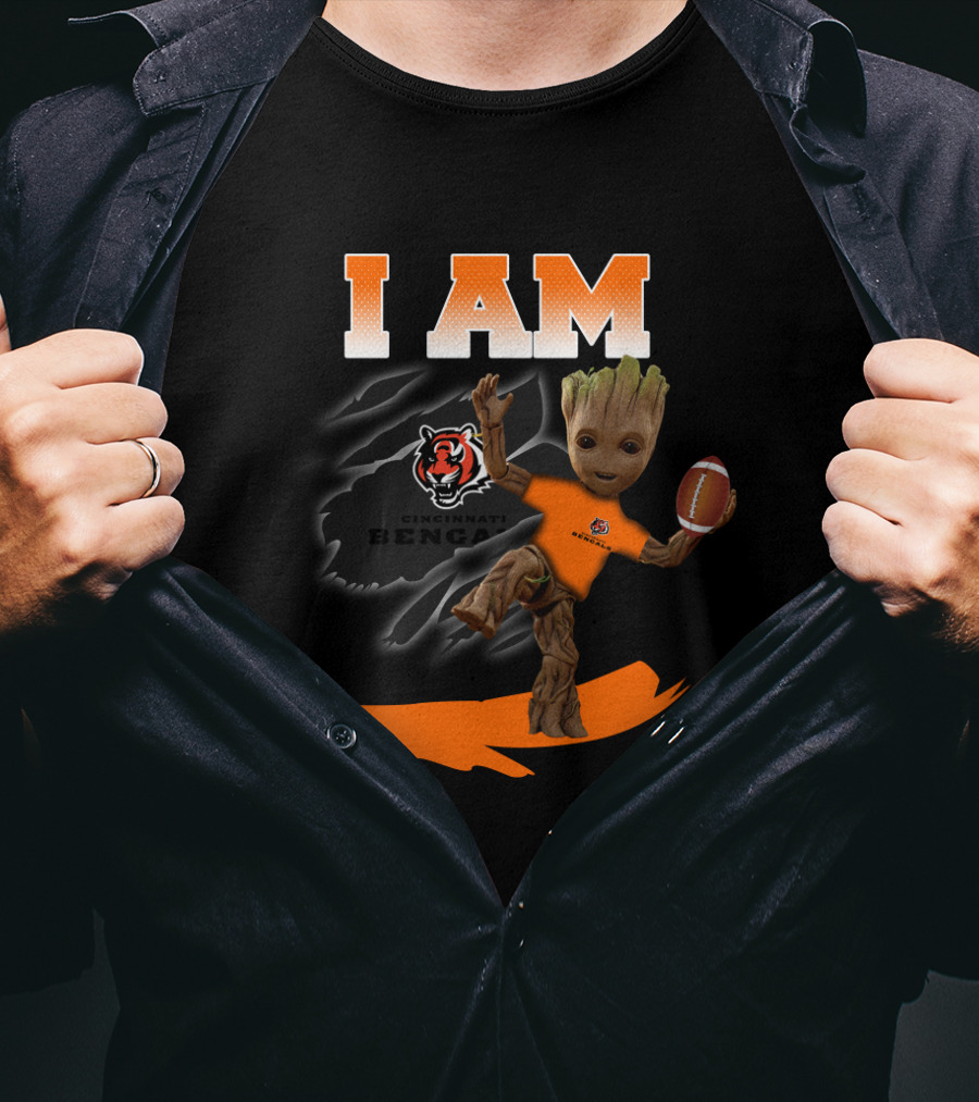 I Am Cincinnati Bengals Groot Football Fans T-Shirt