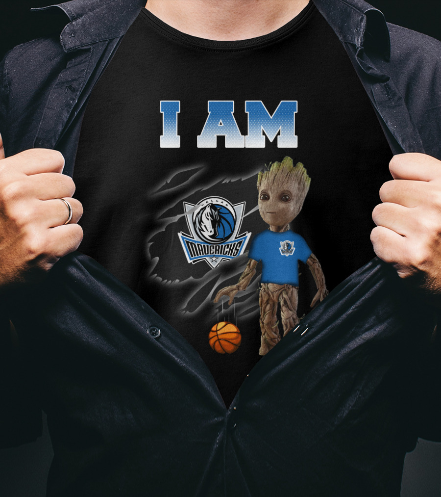 I Am Dallas Mavericks Groot Basketball Fan T-Shirt